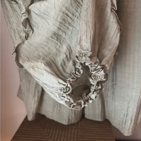 5 for $25 • Olivaceous Sage Ruffled Blouse - Picture 5 of 6